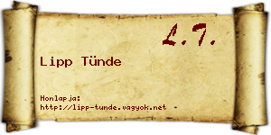 Lipp Tünde névjegykártya